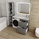 Style Line Тумба с раковиной под стиральную машину Даллас 120 R Люкс Plus серая – картинка-16